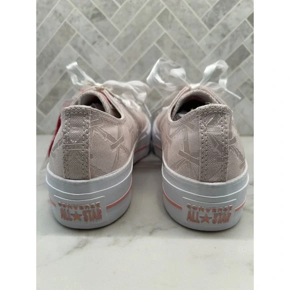 Converse Chuck Taylor All Star Lift Sneakers Shoes Womens 7 Low Top White Ribbon - Picture 3 of 10